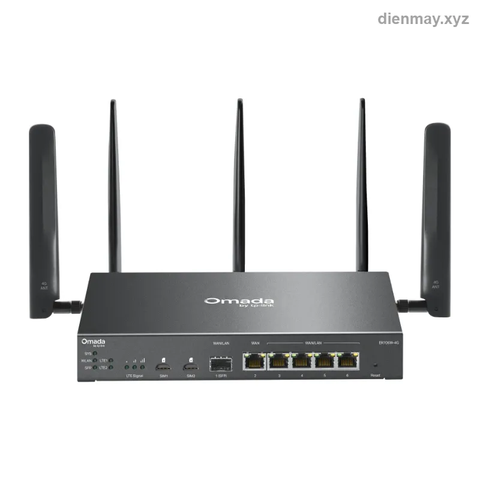Router Wi-Fi 6 4G+ Cat6 Omada ER706W-4G AX3000 VPN Gigabit - Chi nhánh, cửa hàng cần router Wi-Fi 6 có dự phòng mạng 4G