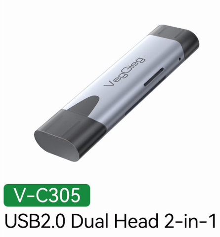 Đầu đọc thẻ nhớ đa năng USB/TypeC 2 trong 1 VC305 | Hàng chính hãng