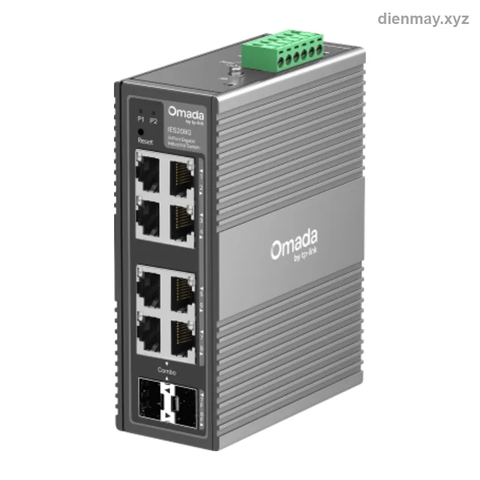 Switch công nghiệp 8 cổng Gigabit TP-Link Omada IES208G Easy Managed - Nhà máy, kho xưởng, ngoài trời cần switch công nghiệp chịu nhiệt rộng