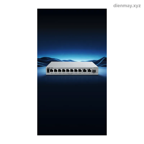 Switch PoE Ruijie Reyee RG-ES211GS-P 8 cổng PoE+ Gigabit, 1 SFP, quản lý Cloud - Hệ thống camera IP, Wi-Fi văn phòng, cửa hàng