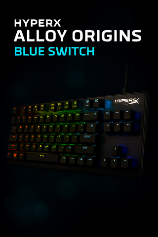 BÀN PHÍM CƠ HYPERX ALLOY ORIGINS BLUE SWITCH