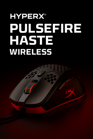 CHUỘT HYPERX PULSEFIRE HASTE WIRELESS BLACK/RED