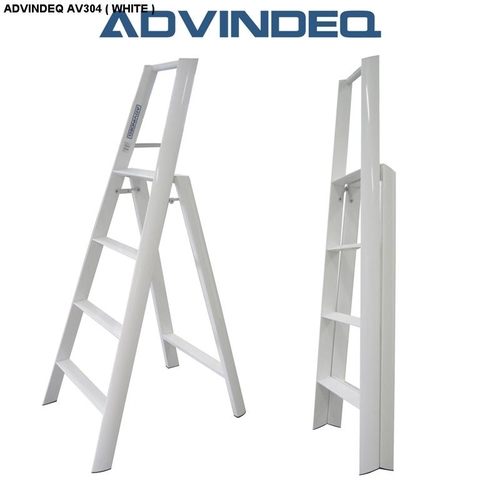 Thang nhôm ADVINDEQ AV304 (White) 4 bậc | Hàng chính hãng