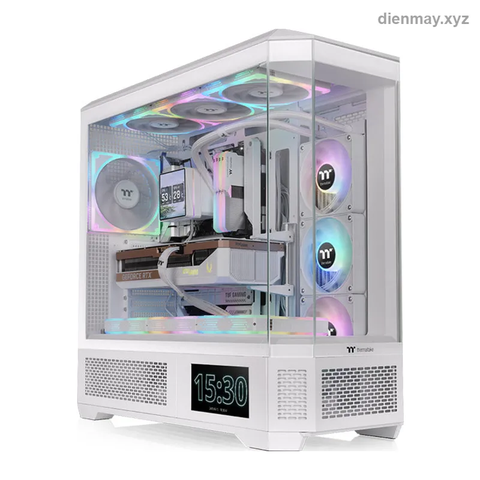 Vỏ case Thermaltake View 600 TG Snow Full Tower Trắng - PC gaming/workstation cao cấp tông trắng, build tản nhiệt nước custom