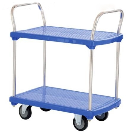 Xe đẩy hàng 2 tầng sàn nhựa JUMBO NP-220D | Hàng chính hãng