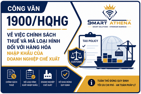 CÔNG VĂN 1900/HQHG - VỀ VIỆC CHÍNH SÁCH THUẾ VÀ MÃ LOẠI HÌNH ĐỐI VỚI HÀNG HÓA NHẬP KHẨU CỦA DOANH NGHIỆP CHẾ XUẤT.