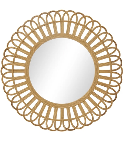 Gương tròn gỗ tự nhiên Wymore