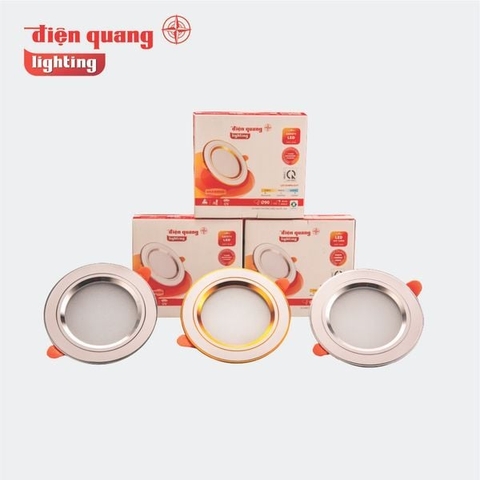 Bộ đèn LED Downlight Điện Quang ĐQ LRD17 098CS W90 (9W, viền trắng, Ø90, đổi màu, bầu kín)