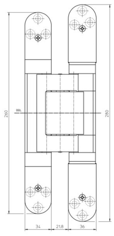 Bản lề âm Simonwerk Tectus TE 640 3D