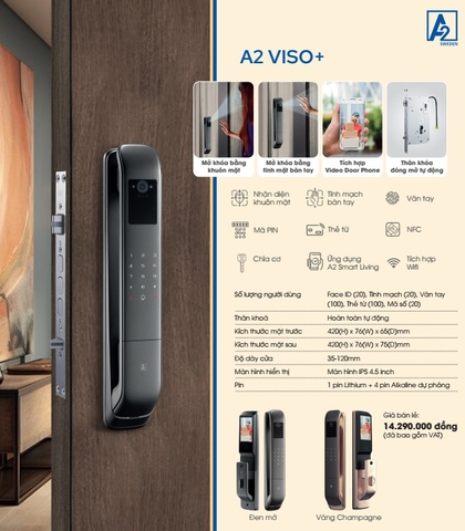 Khóa thông minh A2 Viso+