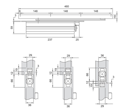 Tay đẩy hơi âm Yale YIC 5124