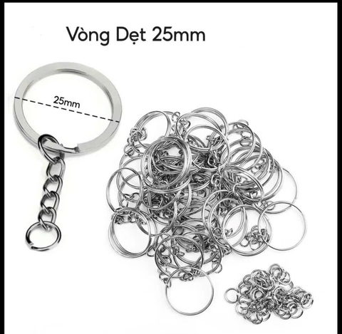 Móc khoá vòng dẹt 25mm