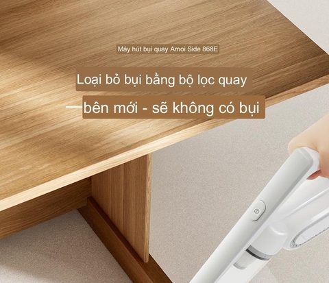 Máy hút bụi trắng cầm tay kaisa villa cho gia đình lực hút lớn, tiếng ồn thấp, siêu tiện lợi