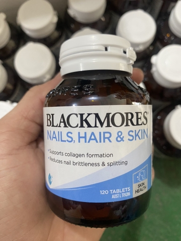 Viên uống dưỡng da móng tóc blackmores nails, hair & skin 120 viên