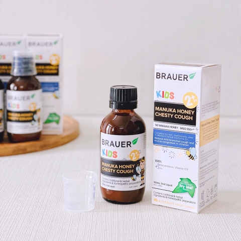 Siro giảm ho có đờm dạng lỏng Brauer Chesty Cough cho bé từ 2 tuổi trở lên 100ml
