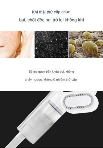 Máy hút bụi trắng cầm tay kaisa villa cho gia đình lực hút lớn, tiếng ồn thấp, siêu tiện lợi