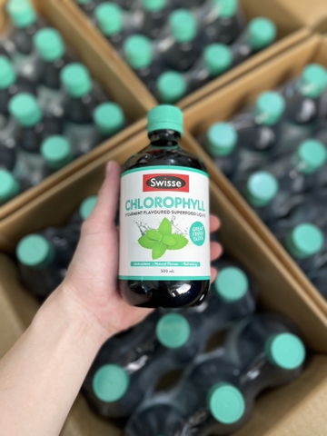 Nước diệp lục Swisse Chlorophyll thanh lọc cơ thể nhập khẩu Úc 500ml (Xanh)