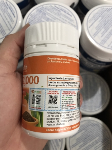 Goodhealth Celery 12,000 – hạt cần tây hỗ trợ Gout cân bằng acid uric trong cơ thể, hỗ trợ đường tiết niệu và dịch cơ thể