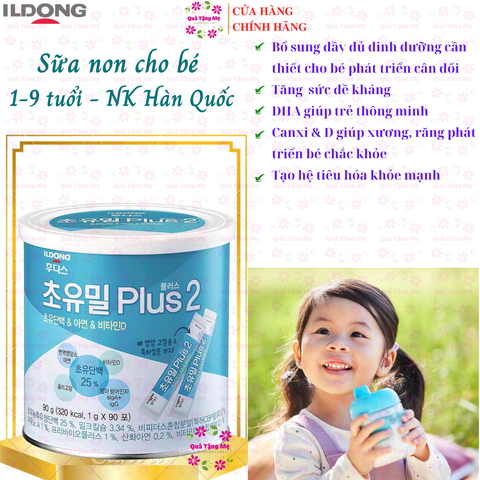 Sữa non Hàn Quốc Ildong số 2 bổ sung dinh dưỡng cho trẻ từ 1 đến 9 tuổi 90g