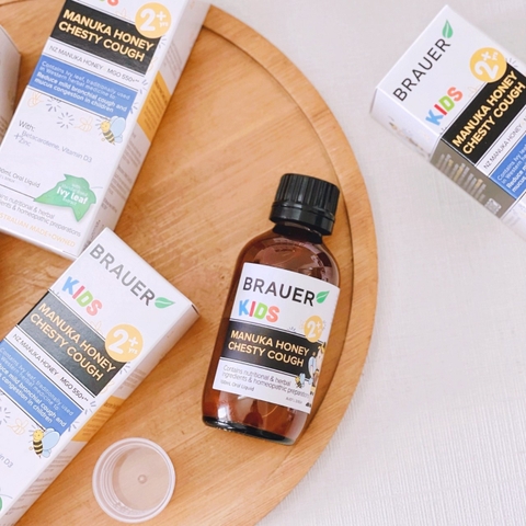 Siro giảm ho có đờm dạng lỏng Brauer Chesty Cough cho bé từ 2 tuổi trở lên 100ml