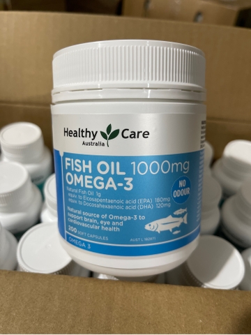 Healthy Care Fish Oil 1000mg Omega-3 200 Soft Capsules