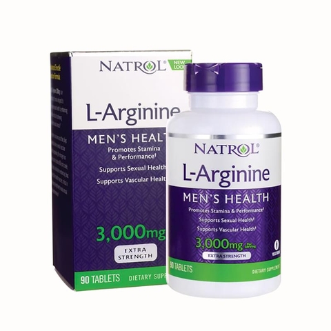 Tăng cường sinh lý nam l-arginine men’s health Natrol mỹ 3000mg extra strength hộp 90 viên