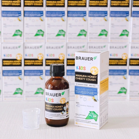 Siro giảm ho có đờm dạng lỏng Brauer Chesty Cough cho bé từ 2 tuổi trở lên 100ml