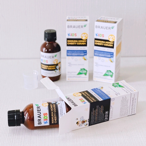 Siro giảm ho có đờm dạng lỏng Brauer Chesty Cough cho bé từ 2 tuổi trở lên 100ml