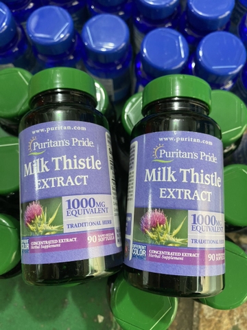 Bổ gan Milk Thistle Extract Puritan’s Pride 1000mg 90 Viên hỗ trợ giúp gan khỏe hơn, có sức đề kháng tốt hơn, giảm mụn