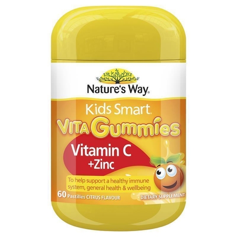 Kẹo Dẻo Nature's Way Kids Smart Vita Gummies Vitamin C+ ZinC – Bổ sung kẽm và vitamin C tăng sức đề kháng cho trẻ