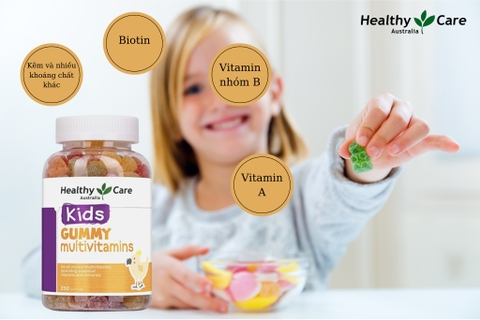 Vitamin tổng hợp Gummy Multivitamin Healthy Care kẹo dẻo bổ sung vitamin cho bé 250 viên