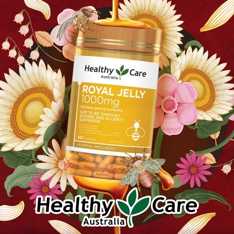 Sữa ong chúa Heathy Care Royal Jelly đẹp da, chậm lão hóa 365 viên