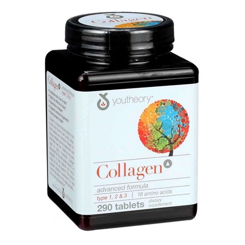 Collagen youtheory type12 &3 dành cho nữ 290 + vitamin c viên chắc khỏe xương khớp chống lão hóa da móng tóc