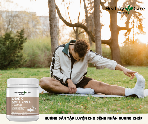 Sụn vi cá Healthy Care shark cartilage 750mg hỗ trợ xương khớp hộp 200 viên