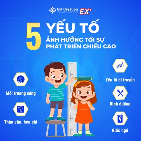Tăng chiều cao độ tuổi từ 4 - 30 tuổi GH Creation EX + Nhật Bản giúp hỗ trợ phát triển chiều cao tự nhiên, lành tính và hiệu quả