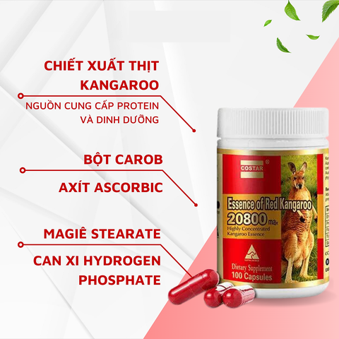Viên uống cho nam giới costar essence of red kangaroo 20800max tăng cường sinh lý nam