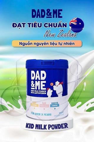 Sữa Dad & Me Kids Milk Powder with Lactoferrin từ 3 tuổi 800g