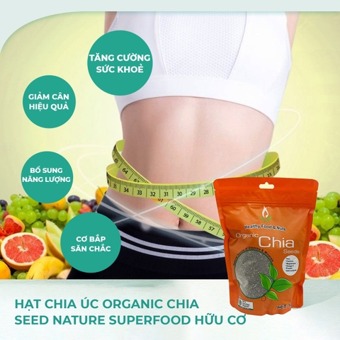 Hạt chia Healthy Nuts & Seeds Organic Chia Seeds 500gr