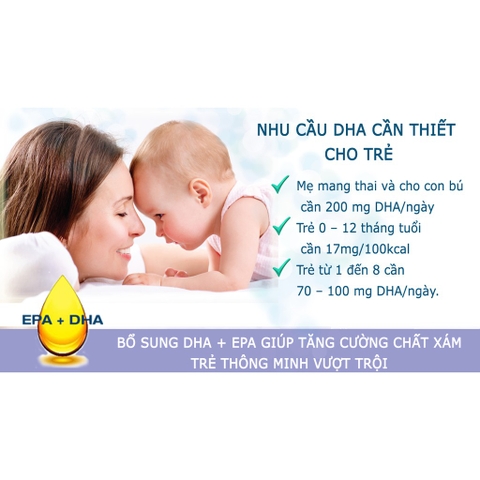 Dầu cá DHA brauer baby kids ultra pure DHA phát triển trí não cho bé từ 7 tháng tuổi hộp 60 viên nang mềm