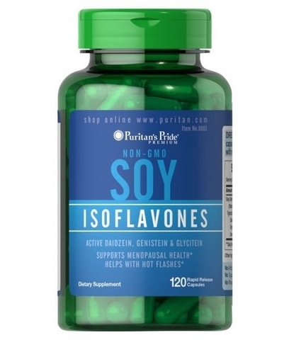 Mầm đậu nành puritan's pride non-GMO soy Isoflavones 120 viên