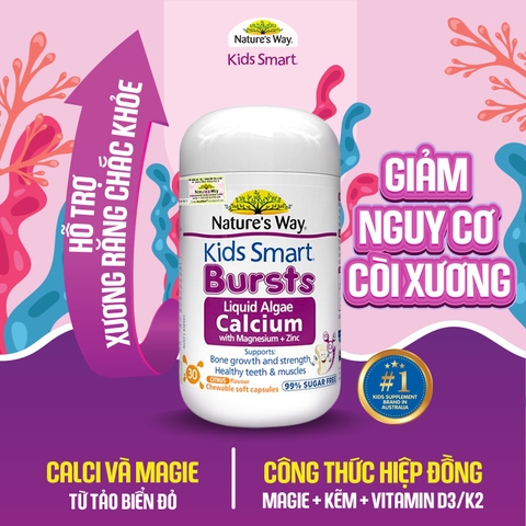 Nature’s Way Kids Smart Bursts Liquid Calcium 30 viên