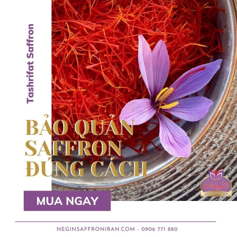 Nhụy hoa nghệ tây saffron premium negin 3g tây á
