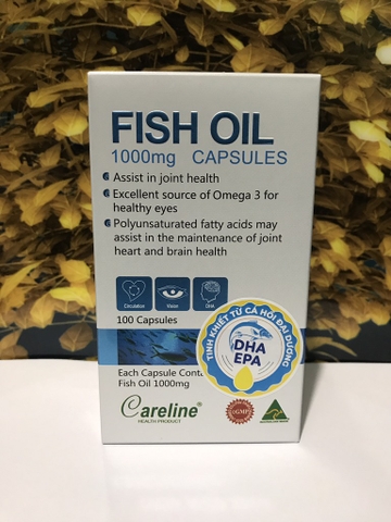 Dầu cá hồi đại dương Úc Careline Fish oil hộp 100 viên