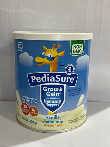 Sữa bột pediasure vanilla grow&gain 400g Mỹ cho bé từ 1 -10 tuổi