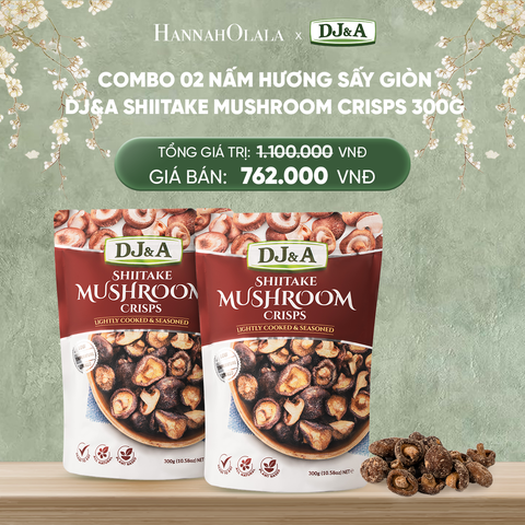 COMBO 02 Nấm Hương Sấy Giòn DJ&A Shiitake Mushroom Crisps 300g