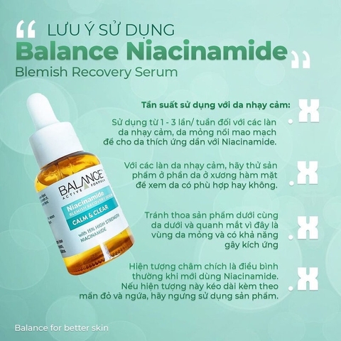 Serum dưỡng da Balance Active Formula Niacinamide Blemish Recovery 30ml