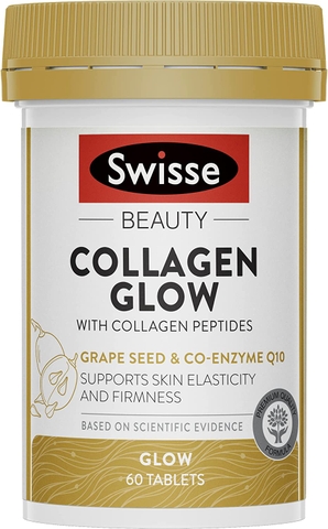 Viên uống đẹp da, ngừa lão hóa Swisse Beauty Collagen Glow hộp 60 viên 