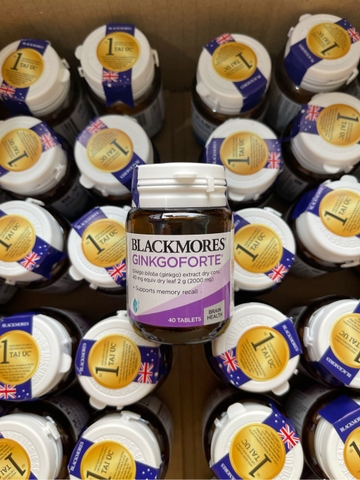 Viên uống bổ não blackmores gingkoforte 40 viên - giảm tình trạng lo lắng căng thẳng và suy giảm trí nhớ