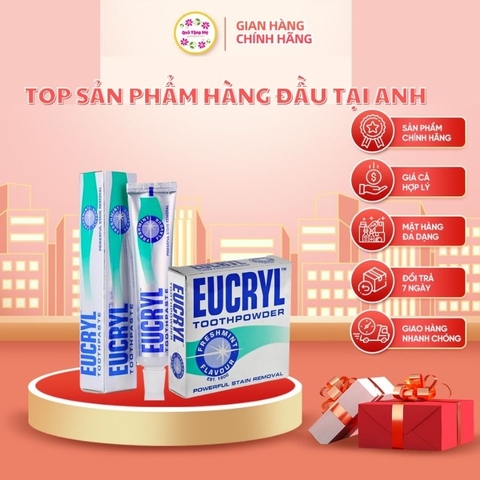 COMBO EUCRYL Bột trắng răng 50 gram và kem đánh răng 62 gram
