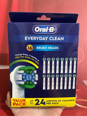 Đầu bàn chải thay thế Oral B everyday clean brush heads (1 đầu tách ra từ set 16 đầu)